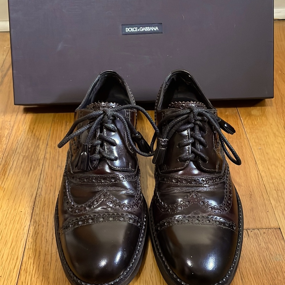 Dolce Gabbana Brown and Burgundy Men’s Shoes